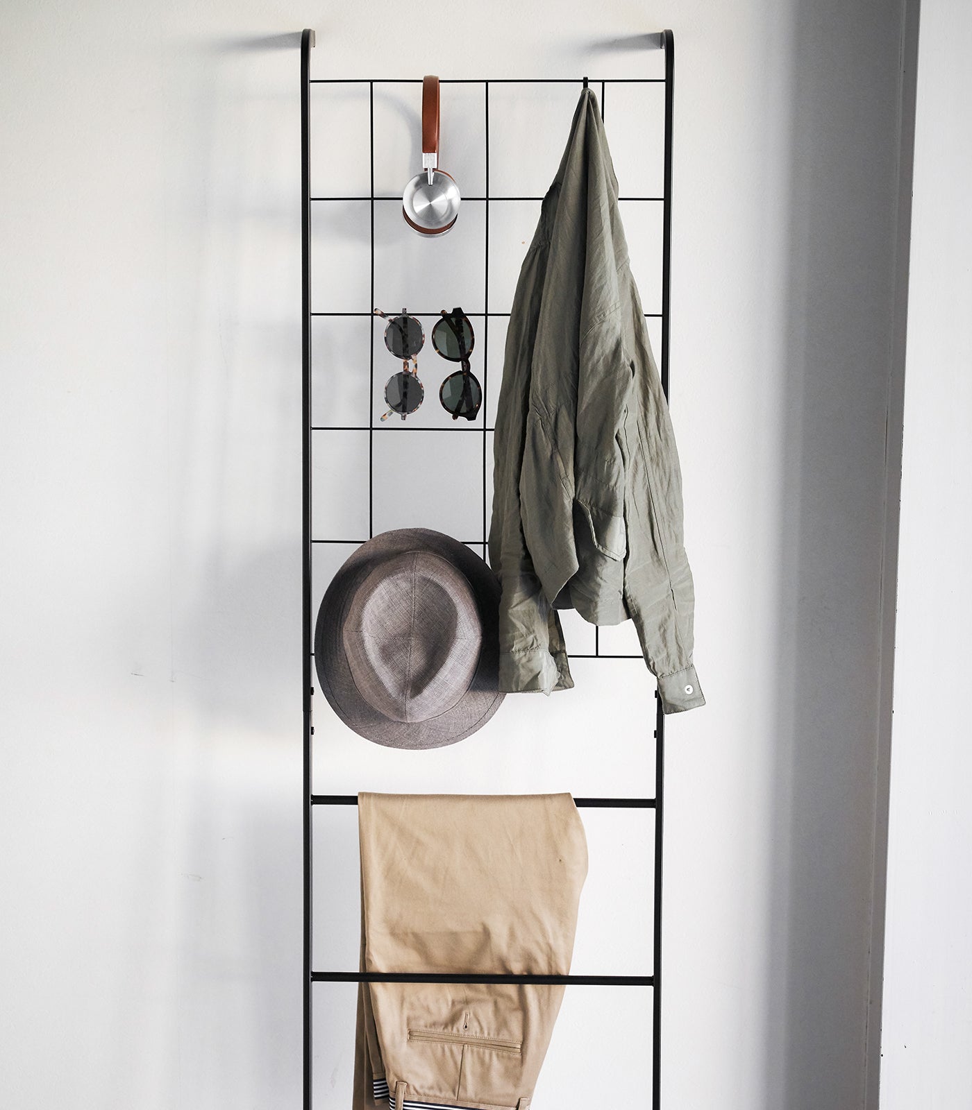 Leaning Ladder with Grid Panel (63" H)  - Steel